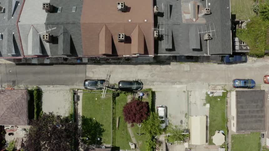 Neighborhood houses and apartment buildings