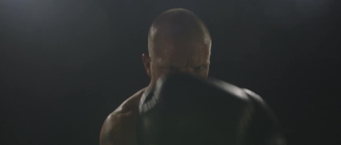 A man practicing boxing