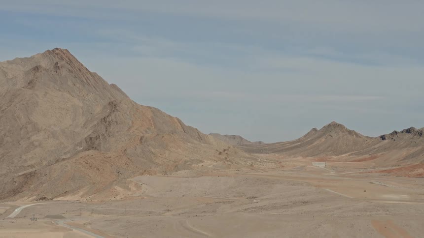 An open view of desert mountains