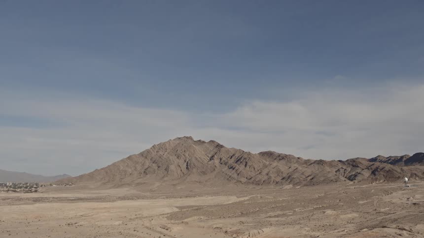 Town on the edge of mountains and desert