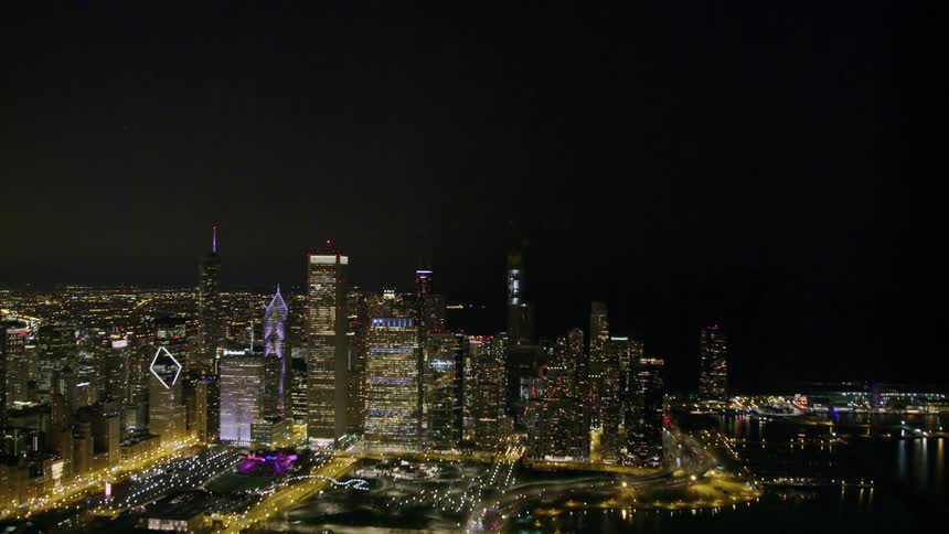 A view of the city at night