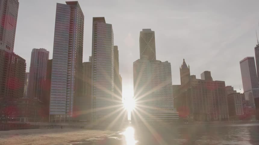 Time lapse of sunset on the edge of a city