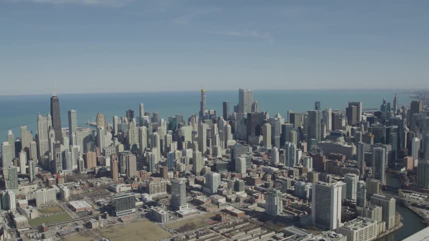Aerial of a city scape