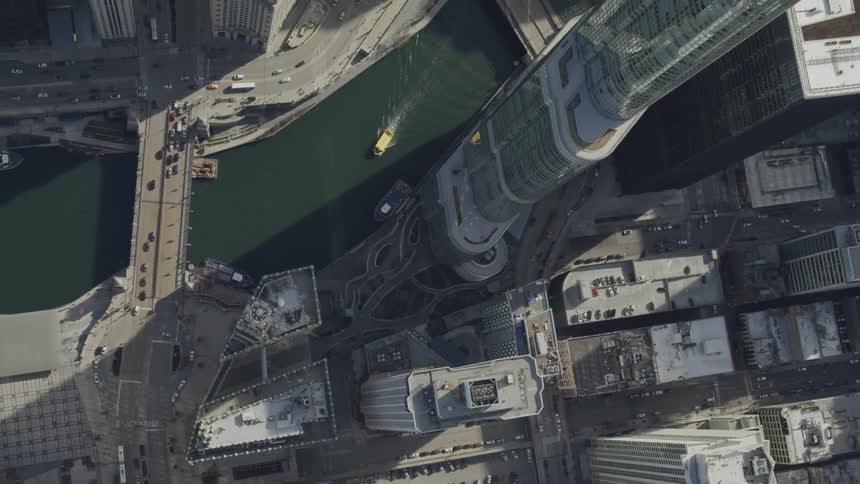 A birds eye view of a city