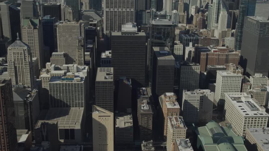 The downtown area of a metropolis during the day