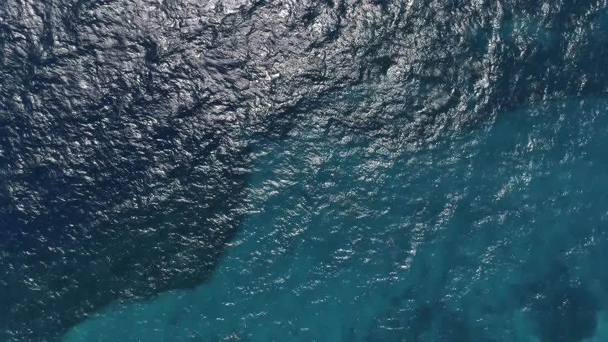 Birds eye view of the ocean