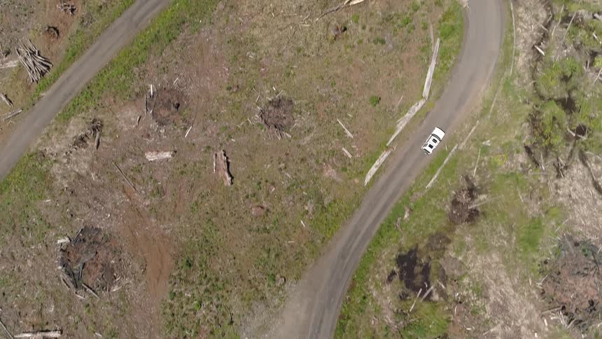 Car driving on a road way
