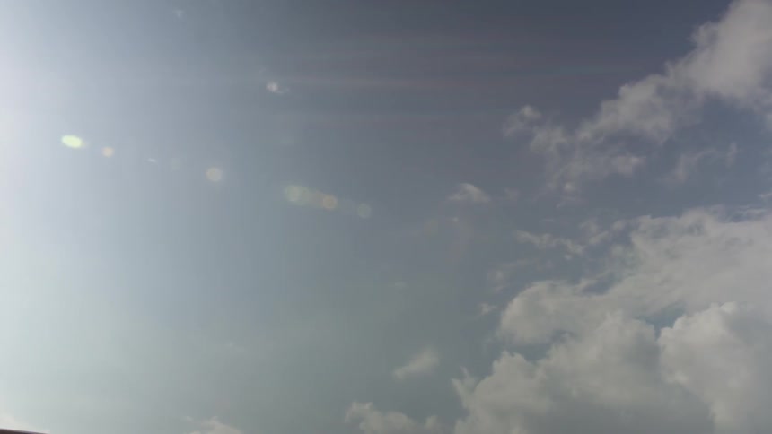 Clouds quickly blowing across the sky