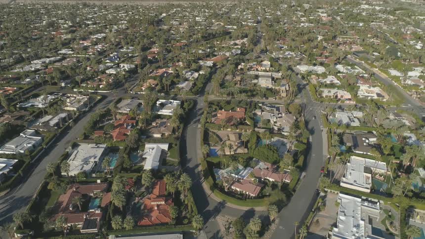 An aerial view of a house residential