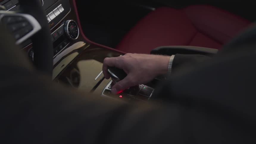 A person is driving a car