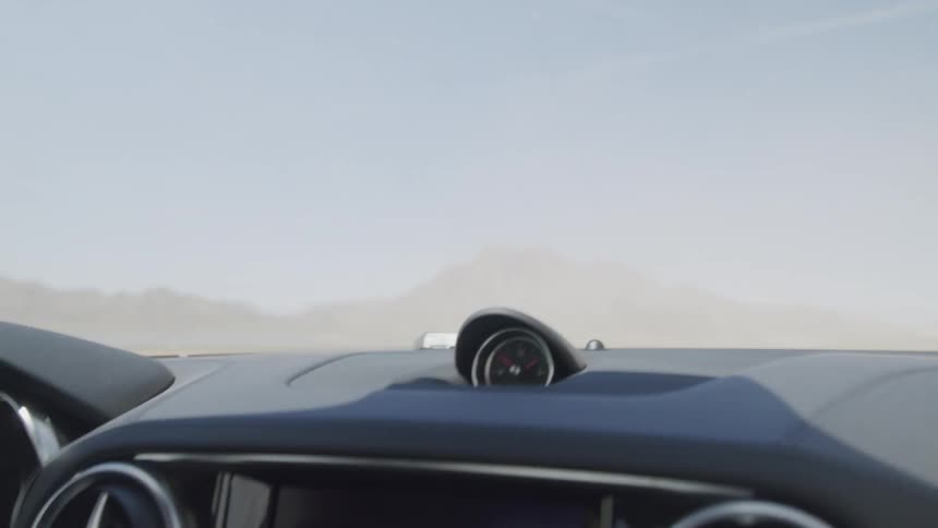 Car driving in the desert