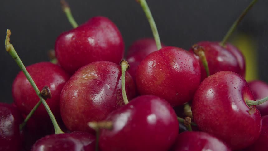 Cherries in a pile