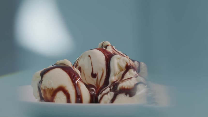 Ice cream is displayed indoors