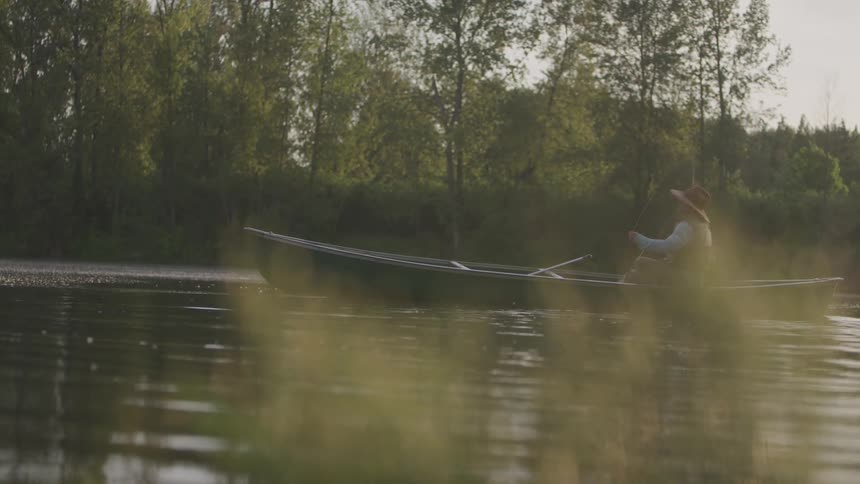 Person fishing on the water
