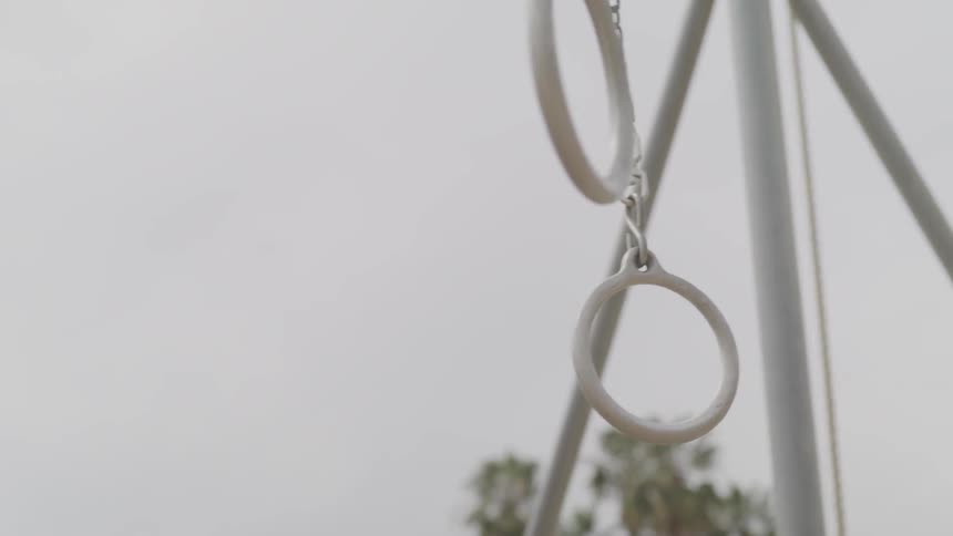 Rings hanging at a playground