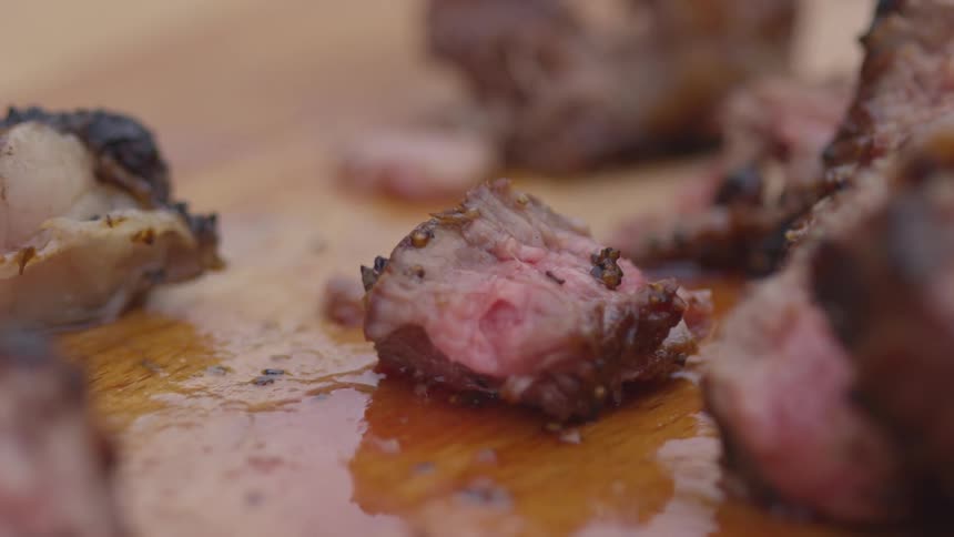 Meat being picked up