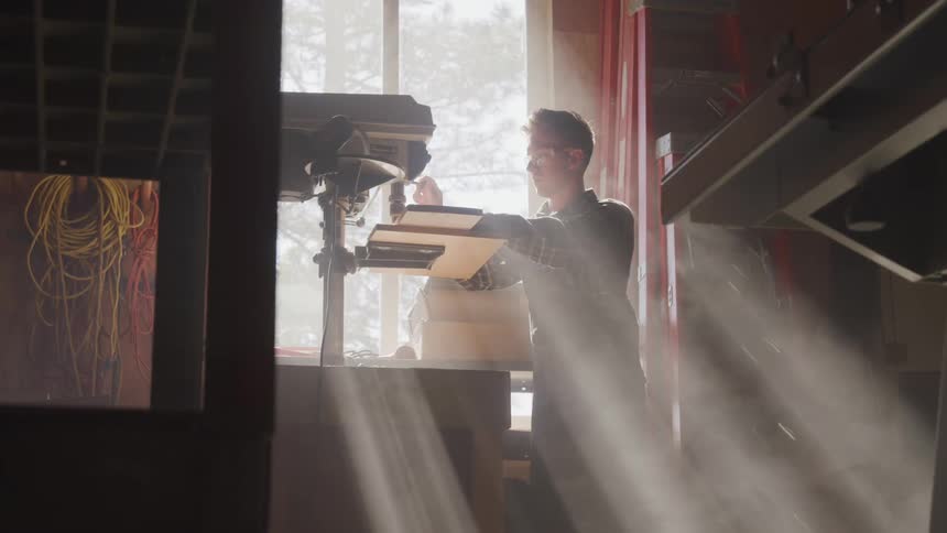 Man at a machine