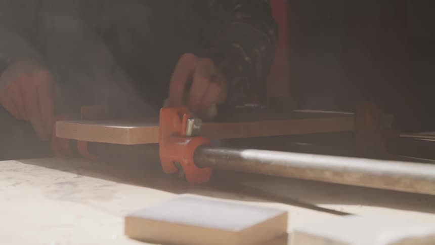 A man doing some wood works