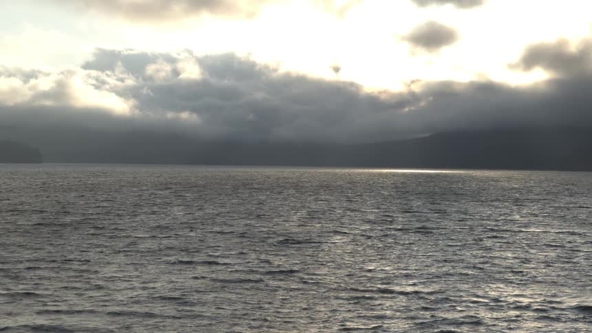 Waves are moving in the ocean