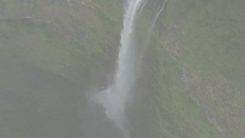 Waterfall off of a cliff