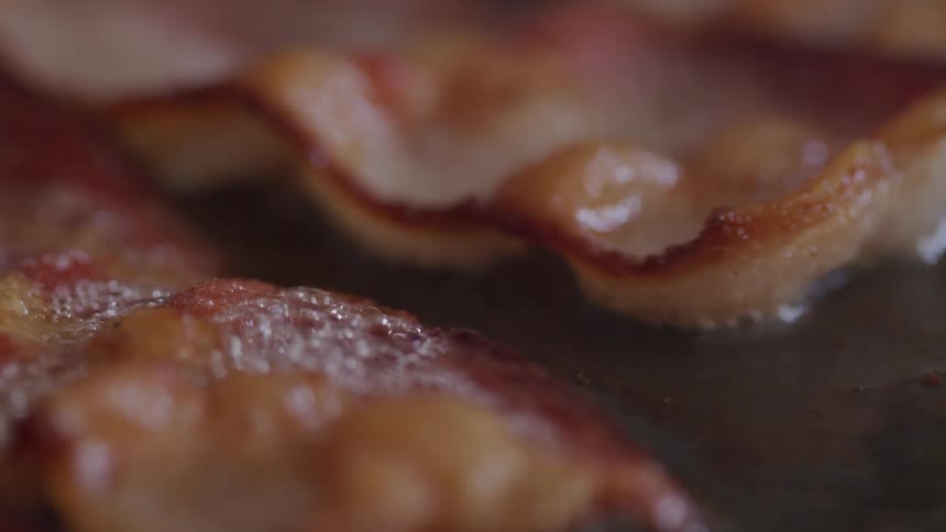Bacon is sizzling