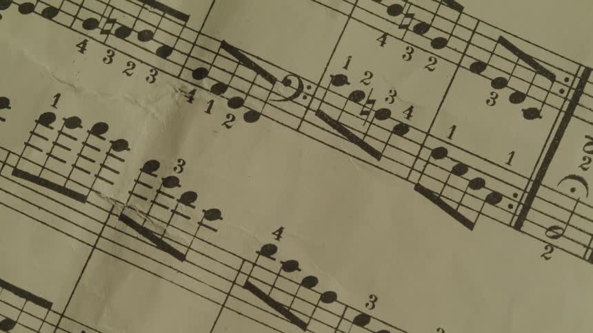 Stacking of sheets of music