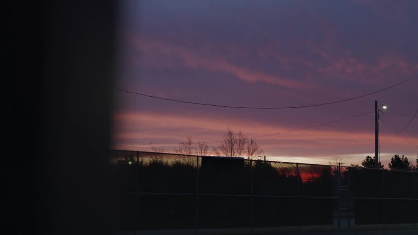 A scenery of a sunset sky