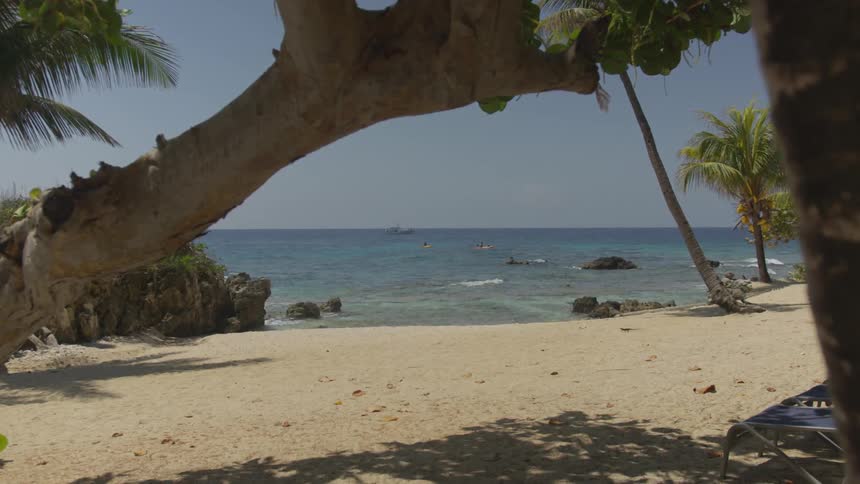 Landscape view of a beach and the water