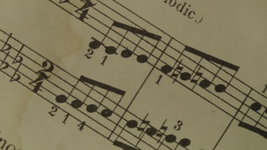 A flat major scale b flat minor and other scales appear as written sheet music