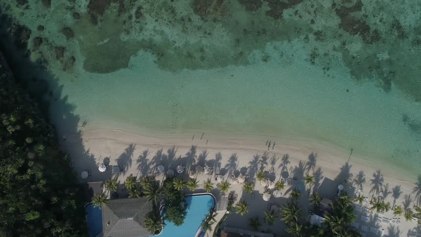 Beach resort near a reef