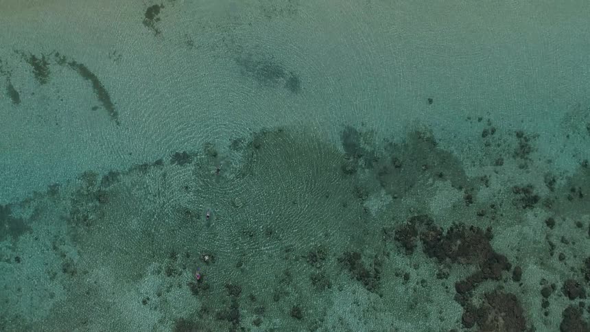 The ocean water near the beach