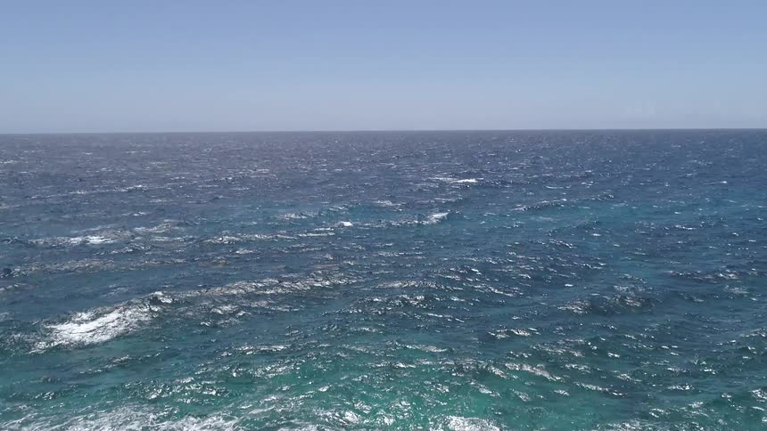 A bird view of a blue oceans