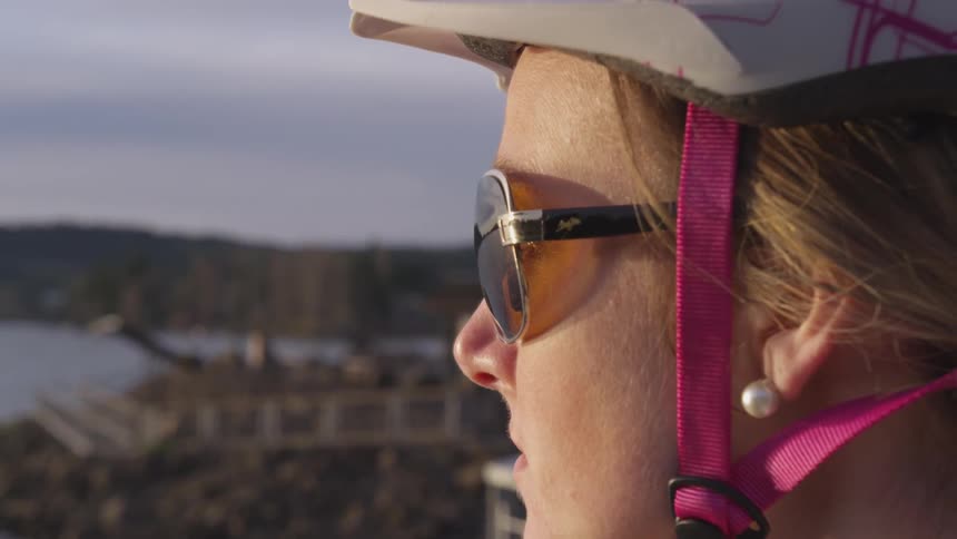 A woman looking out into the distance