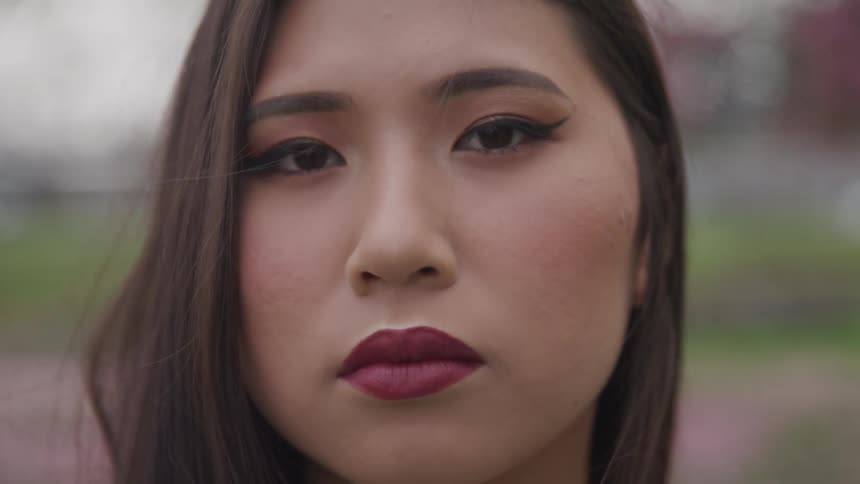 Closeup of a womans face