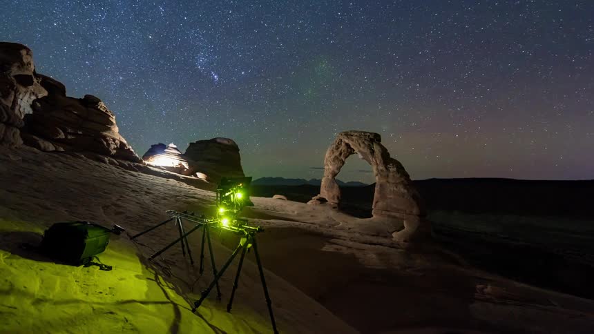 A timelapse of the stars at night