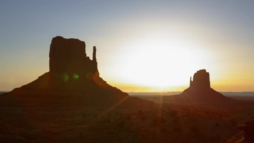 A silhouette of cliffs when sun arise