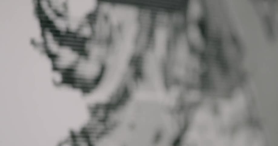 Abstract black and white lighting on a screen