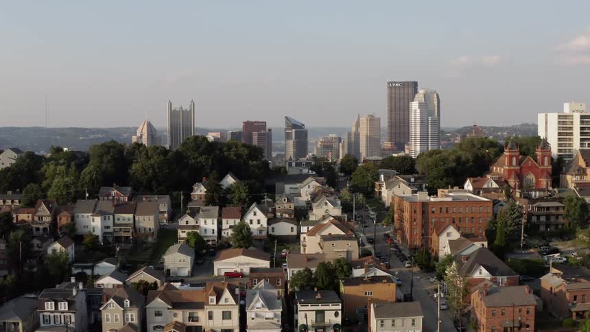 A skyline is in the horizon