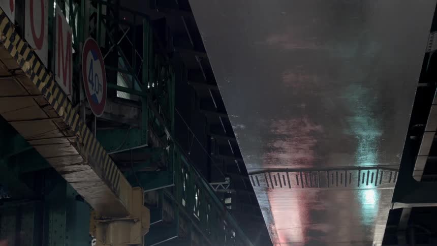 A train is moving on the bridge