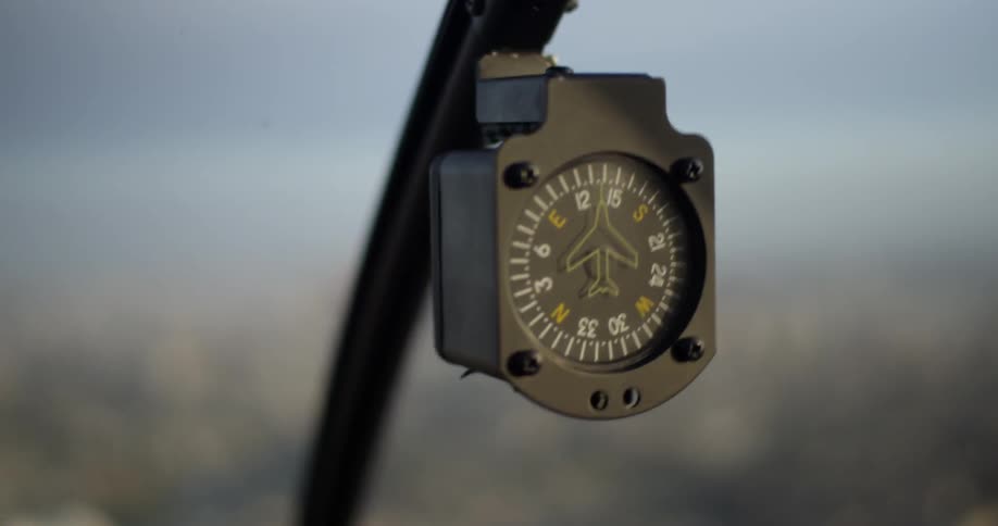 A compass is shown in the wind