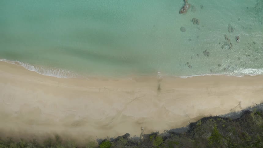 An aerial view of a beach coastal