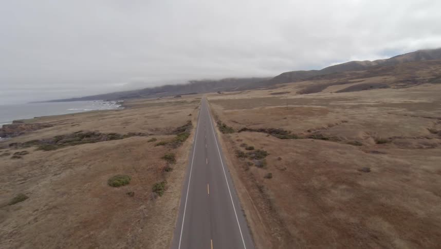 Aerial view of a road