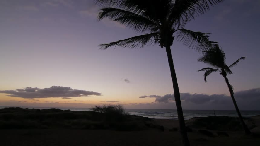 A sunset on a beach