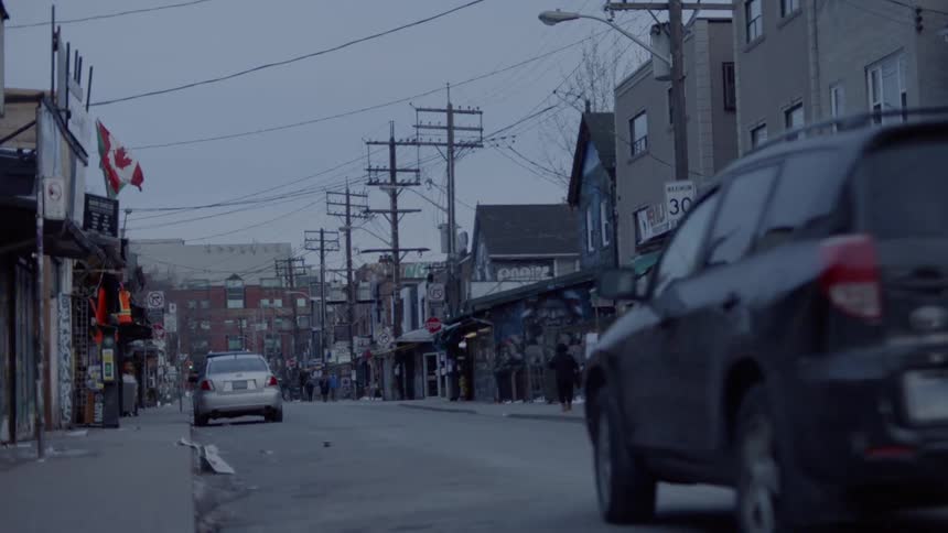 A car drive in the city road