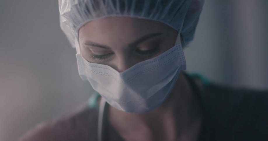 A portrait of a nurse working