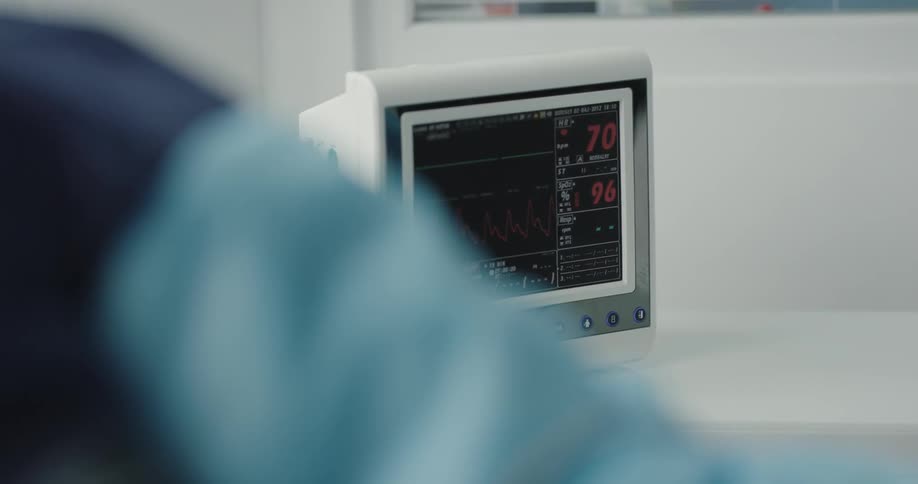 A view of a monitor screen at the hospital
