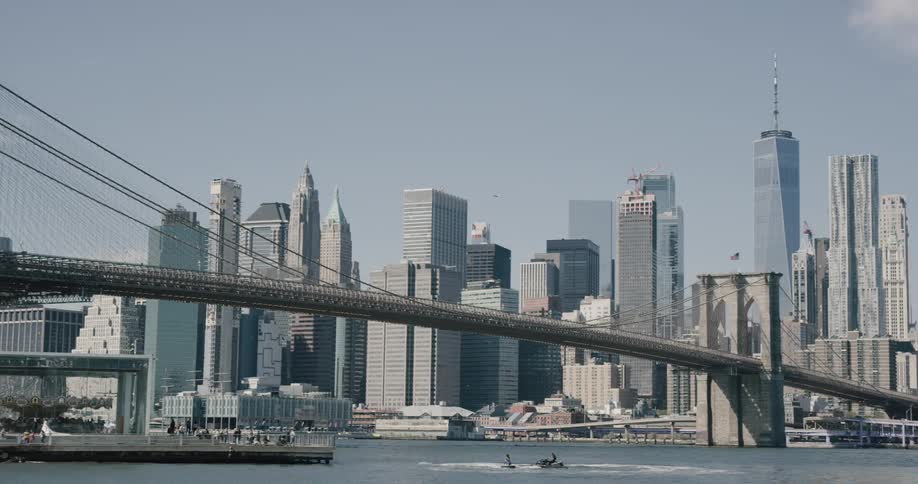 View of brooklyn bridge with the city during daylight