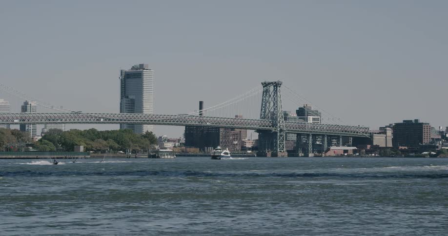 Skyline view of the waterfront and city