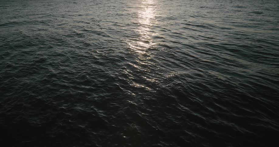 Waves are moving in the ocean