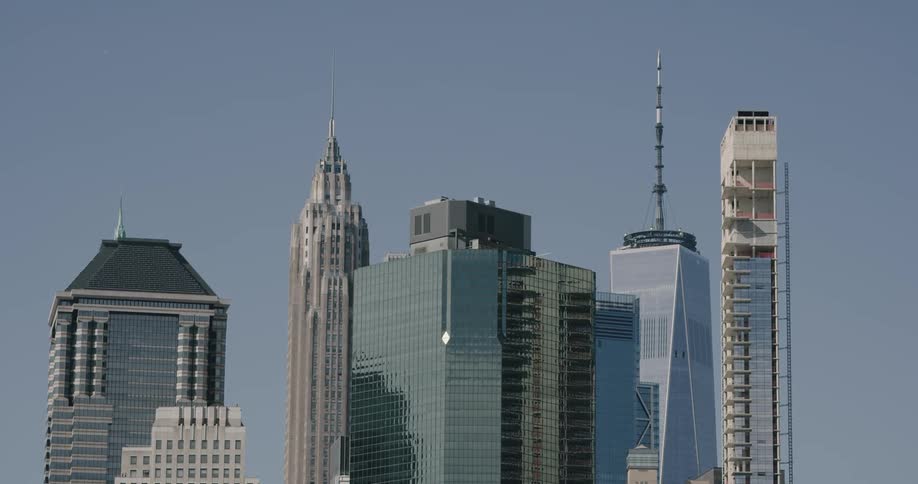 Skyline of the city with tall buildings and skyscrapers during daylight